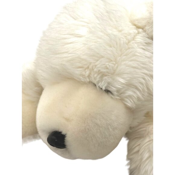 Russ Berrie Snoozer Sleepy White Polar Bear Stuffed Plush Snore Sounds - Picture 4 of 9